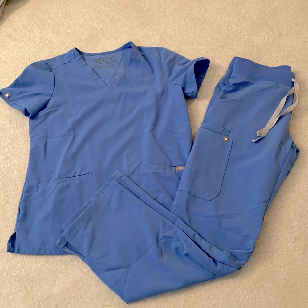 FIGS XS Ceil Blue Scrubs